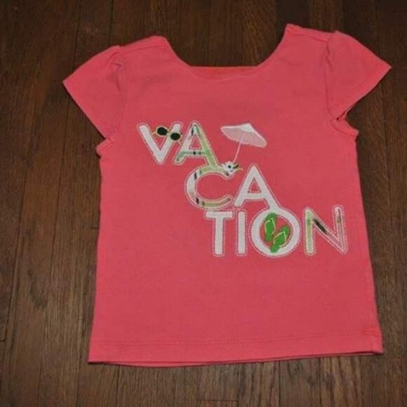 Gymboree Palm Beach Paradise Vacation Pink Green Top Size 4 - Picture 1 of 1